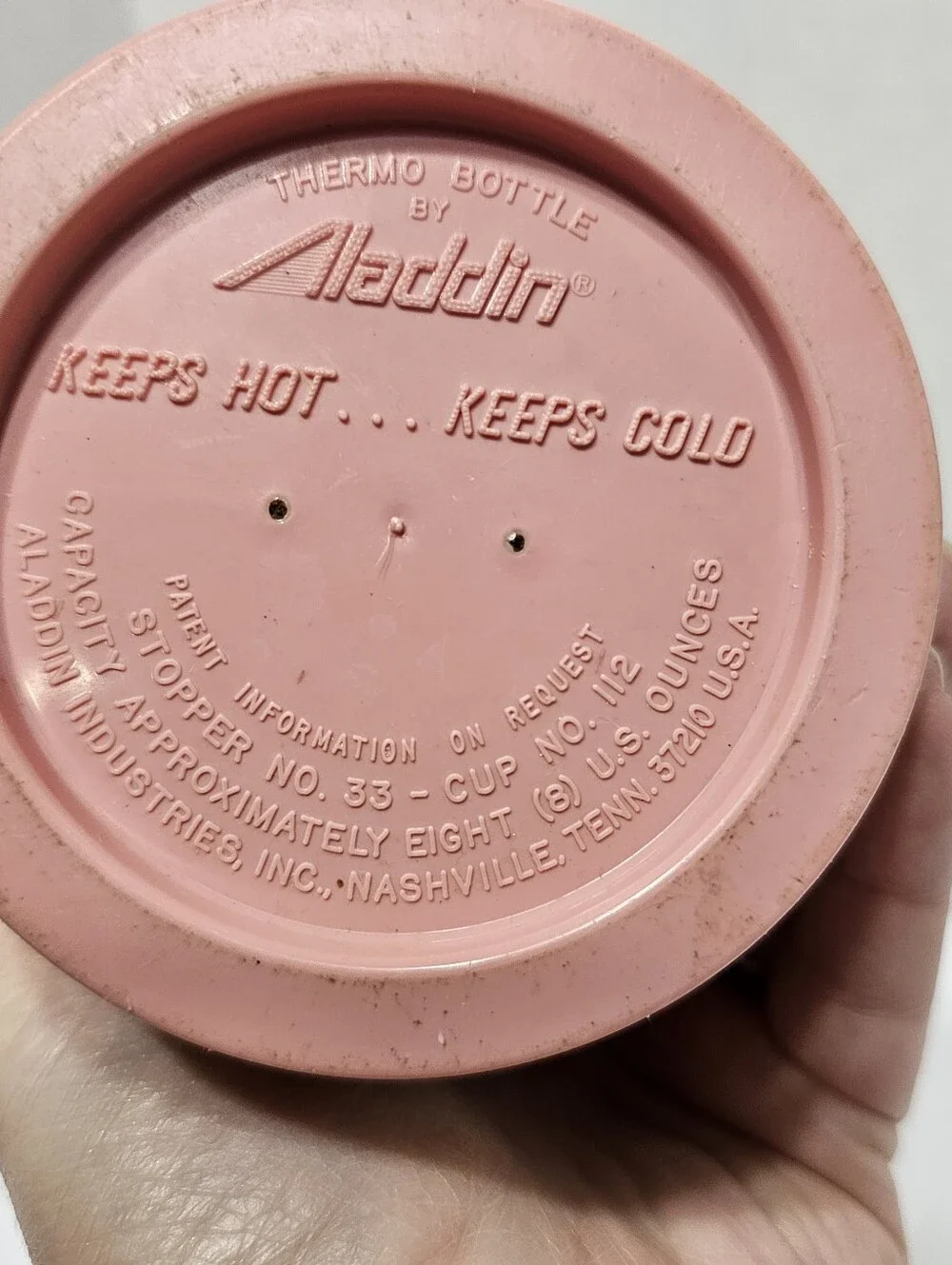 Vintage 80's Aladdin Kids Thermos Strawberries & Ice Cream